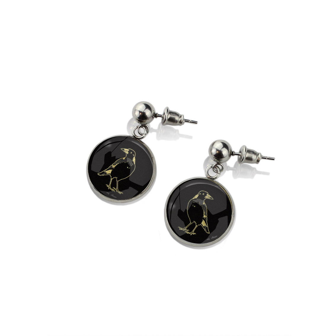 MAGPIE DANGLE DROP CIRCLE EARRINGS - in Circle Box
