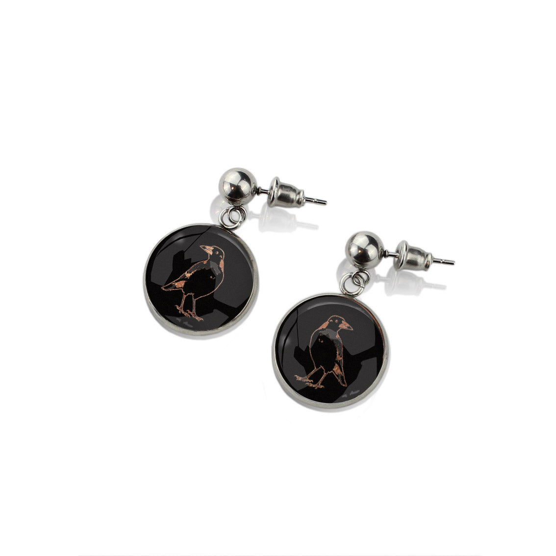 MAGPIE DANGLE DROP CIRCLE EARRINGS - in Circle Box