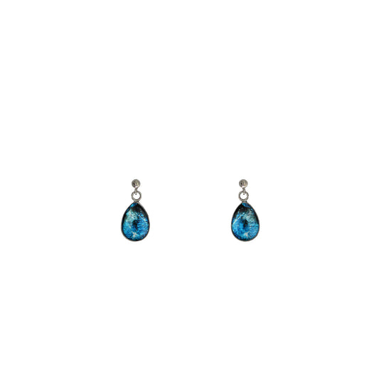 MEDITATION BLUE DANGLE DROP EARRINGS - M020S - on Satchel