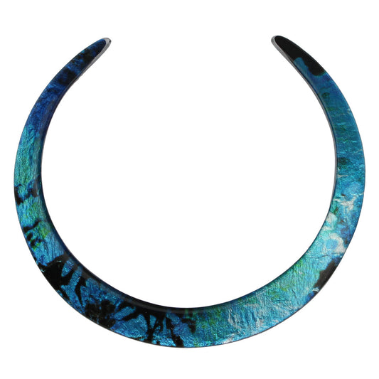 MEDITATION BLUE ADJUSTABLE FITTED NECKLACE - D497