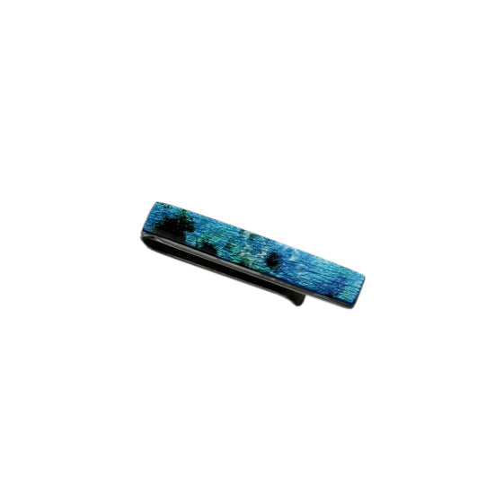 MEDITATION BLUE ELEGANT TIE-CLIP - D047