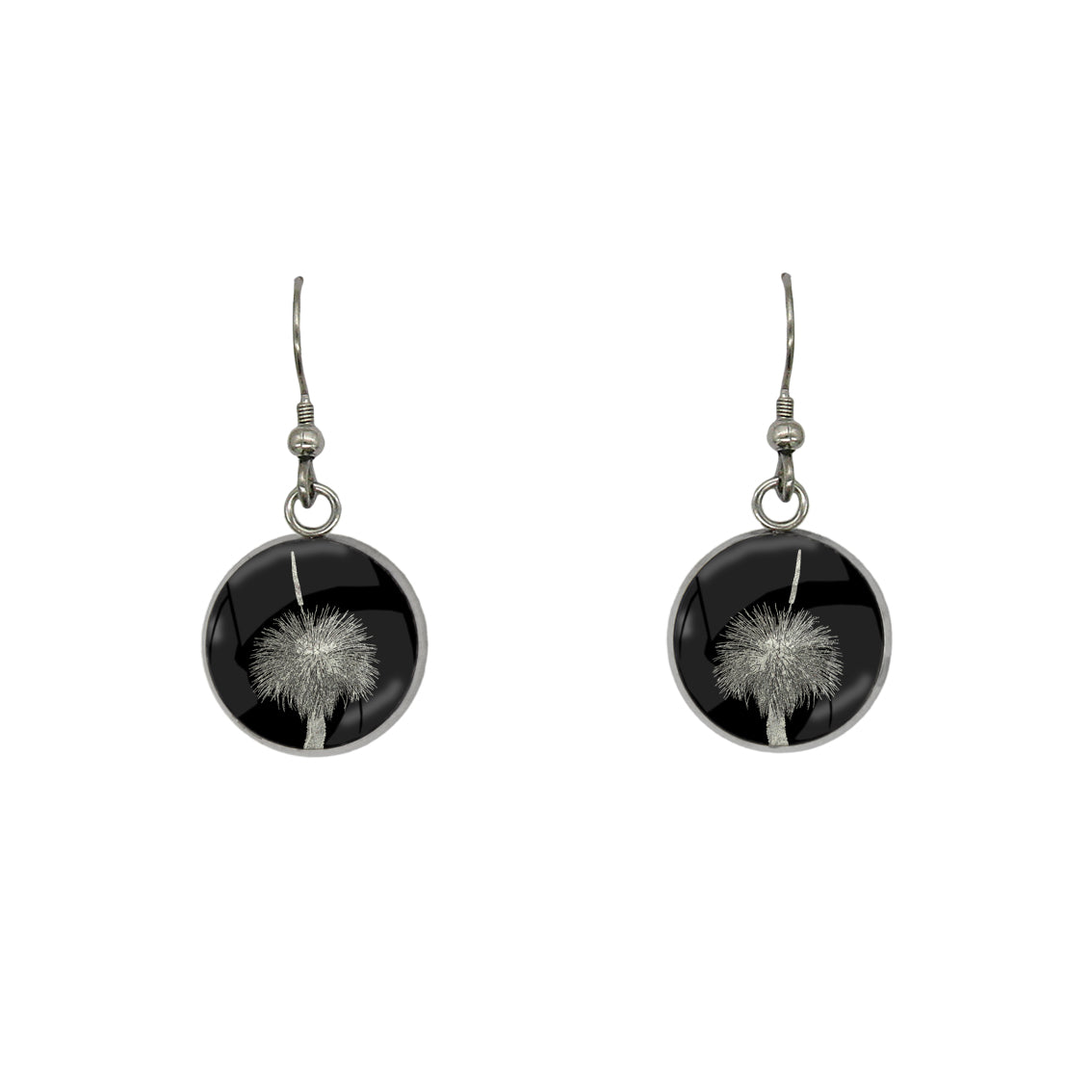 AUSTRALIAN NATIVE FLORA - GRASS TREE CIRCLE EARRINGS - D852 - in Circle Box