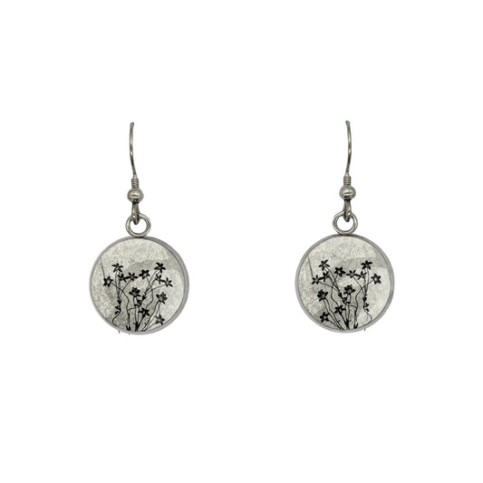 AUSTRALIAN NATIVE FLORA - NATIVE BLUEBELL CIRCLE EARRINGS - D892S - on Satchel
