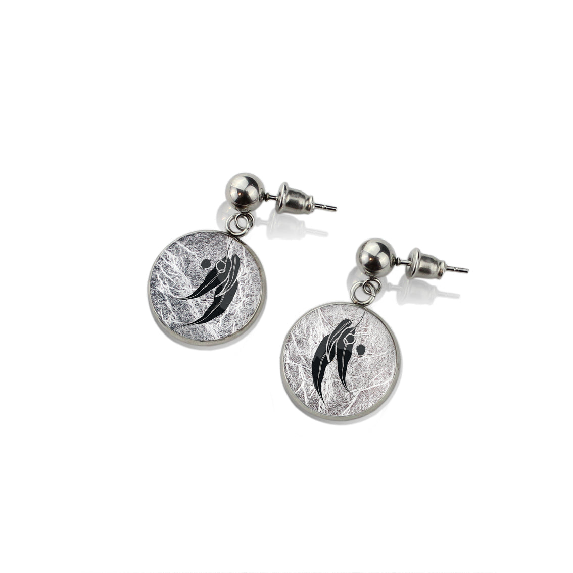 AUSTRALIAN NATIVE FLORA - EUCALYPTUS GUMNUT CIRCLE EARRINGS - D864 - in Circle Box