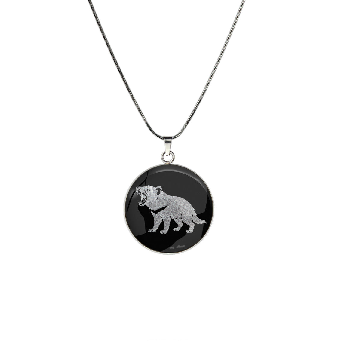 TASMANIAN DEVIL CIRCLE PENDANT ON A CHAIN NECKLACE - in Circle Box