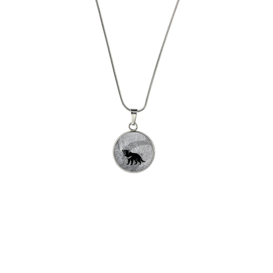 TASMANIAN DEVIL XS CIRCLE PENDANT ON A CHAIN NECKLACE - in Circle Box
