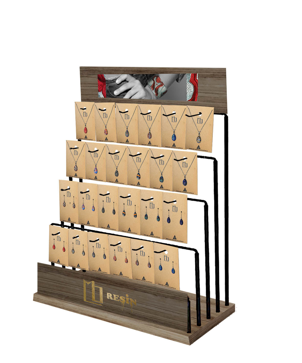 PAULINE GALLAGHER MINA BLUE STUD EARRINGS - SD042S - on Satchel