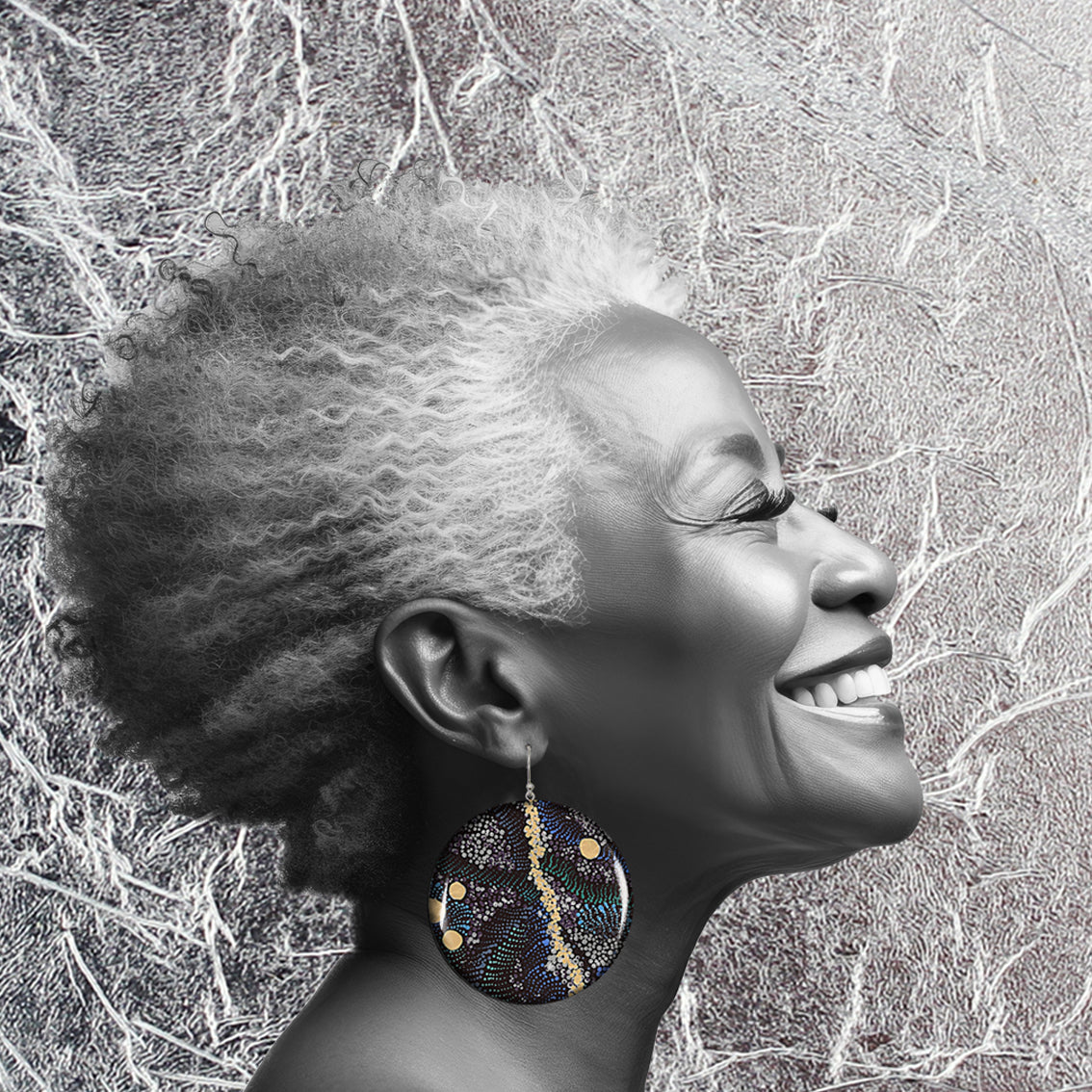 WENDY DISC LARGE STATEMENT EARRINGS - ST027