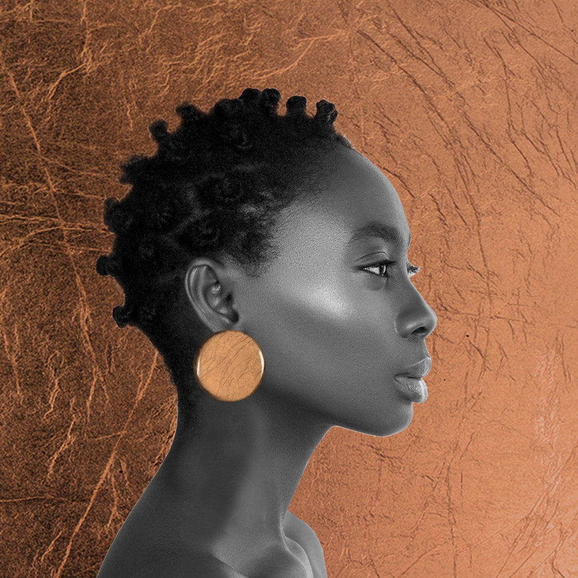 ASTRE DISC MEDIUM STATEMENT EARRINGS - ST017