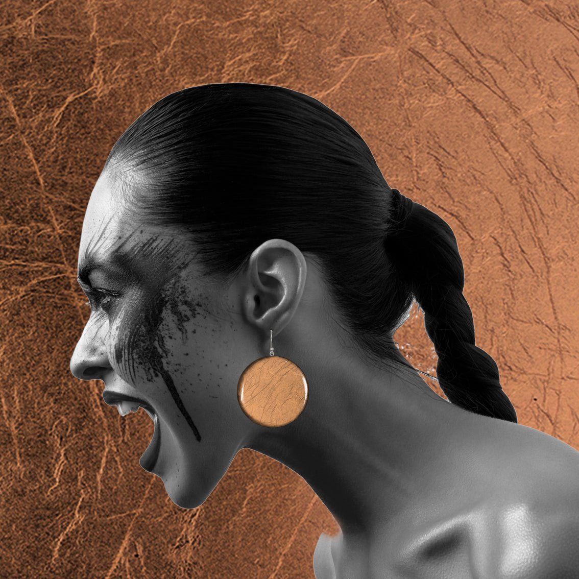 ASTRE DISC MEDIUM STATEMENT EARRINGS - ST025