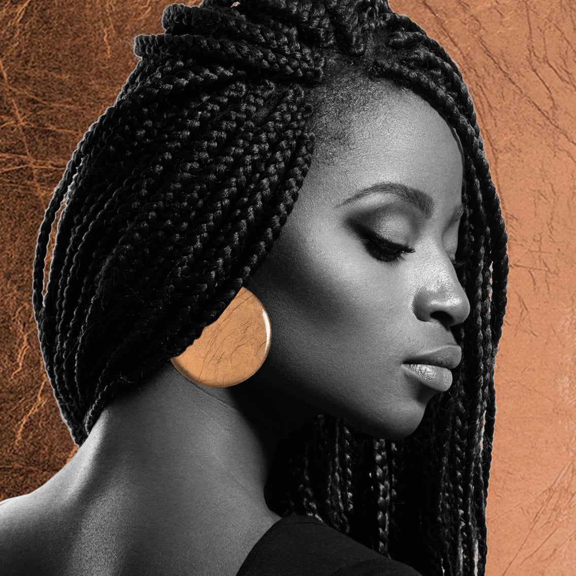 ASTRE DISC LARGE STATEMENT EARRINGS - ST020