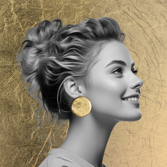 ASTRE DISC MEDIUM STATEMENT EARRINGS - ST017