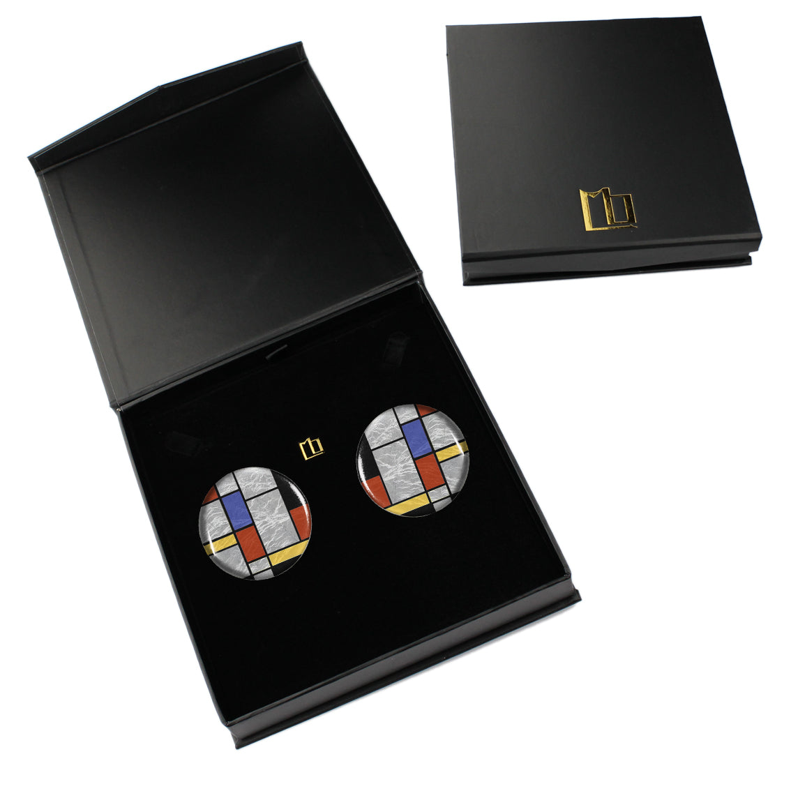 MONDRIAN DISC LARGE STATEMENT EARRINGS - ST021