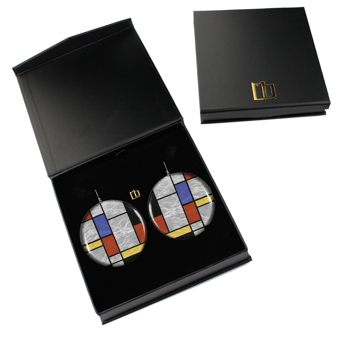 MONDRIAN DISC X LARGE STATEMENT EARRINGS - ST035