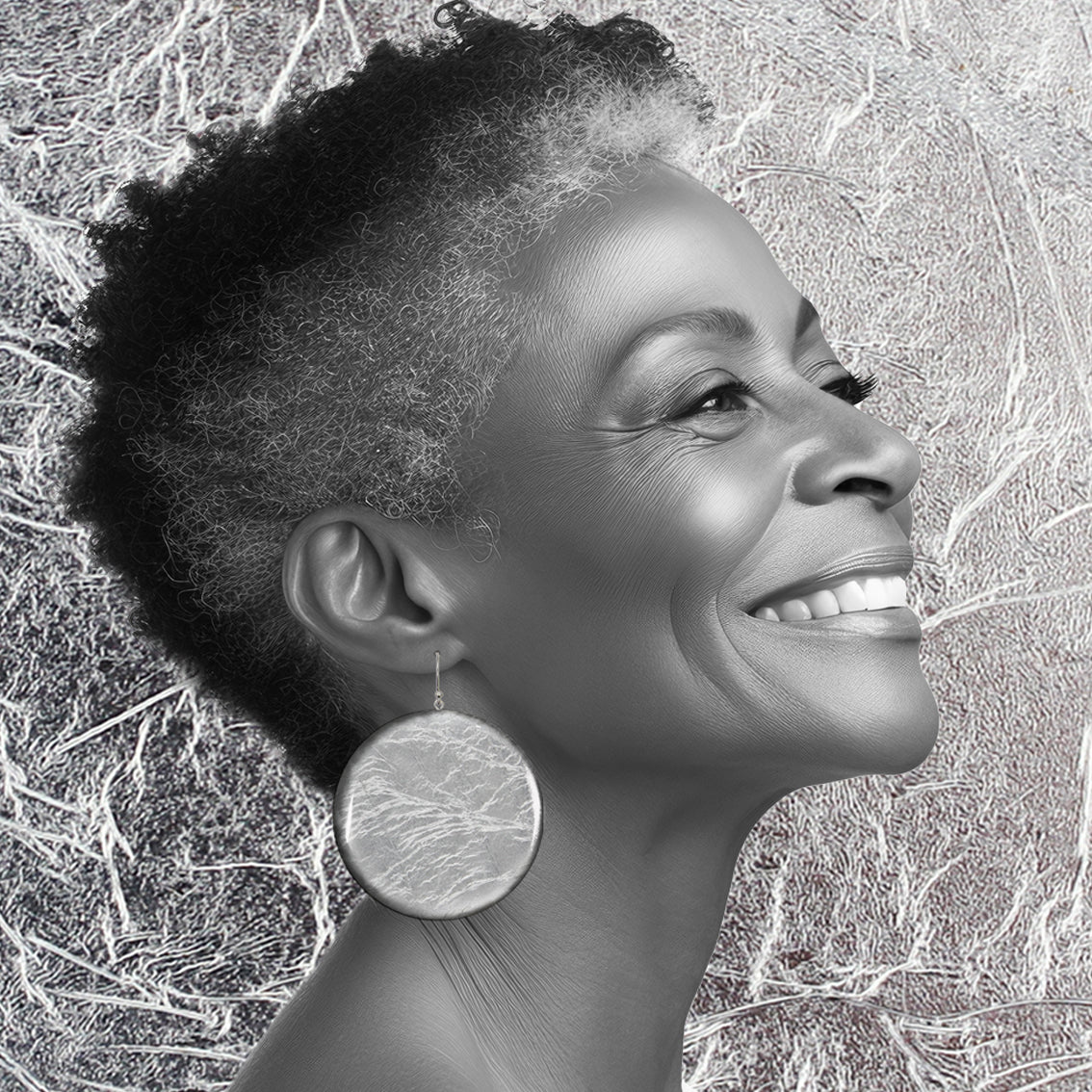 ASTRE DISC LARGE STATEMENT EARRINGS - ST030