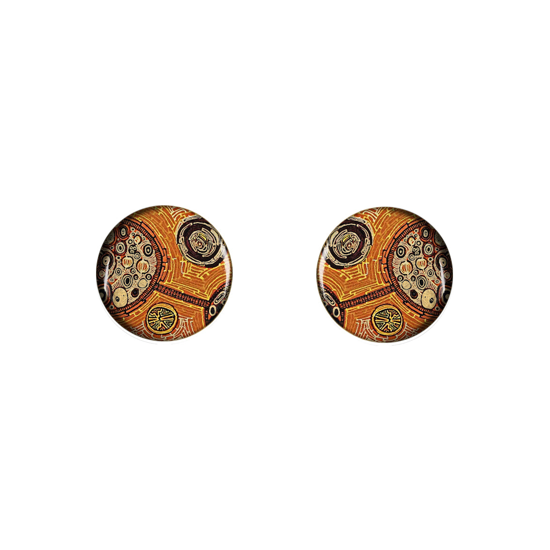 KERRY DISC MEDIUM STATEMENT EARRINGS - ST015