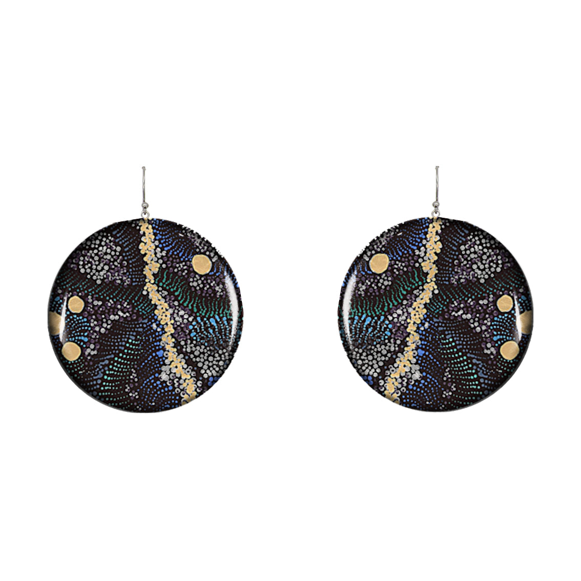 WENDY DISC LARGE STATEMENT EARRINGS - ST027