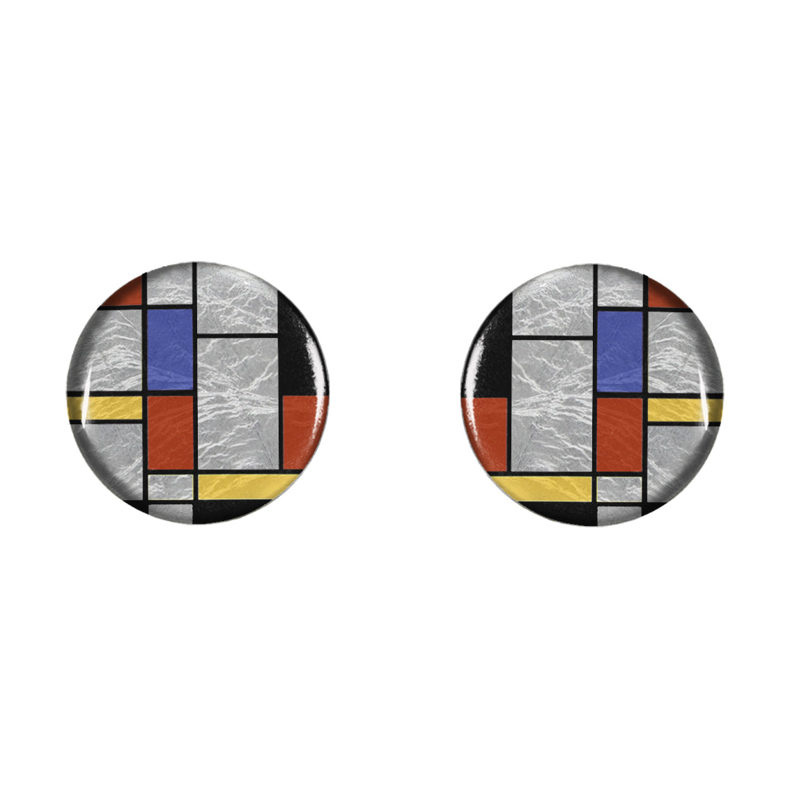 MONDRIAN DISC LARGE STATEMENT EARRINGS - ST021