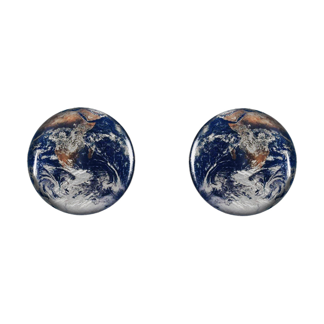 PLANET EARTH DISC LARGE STATEMENT EARRINGS - ST022