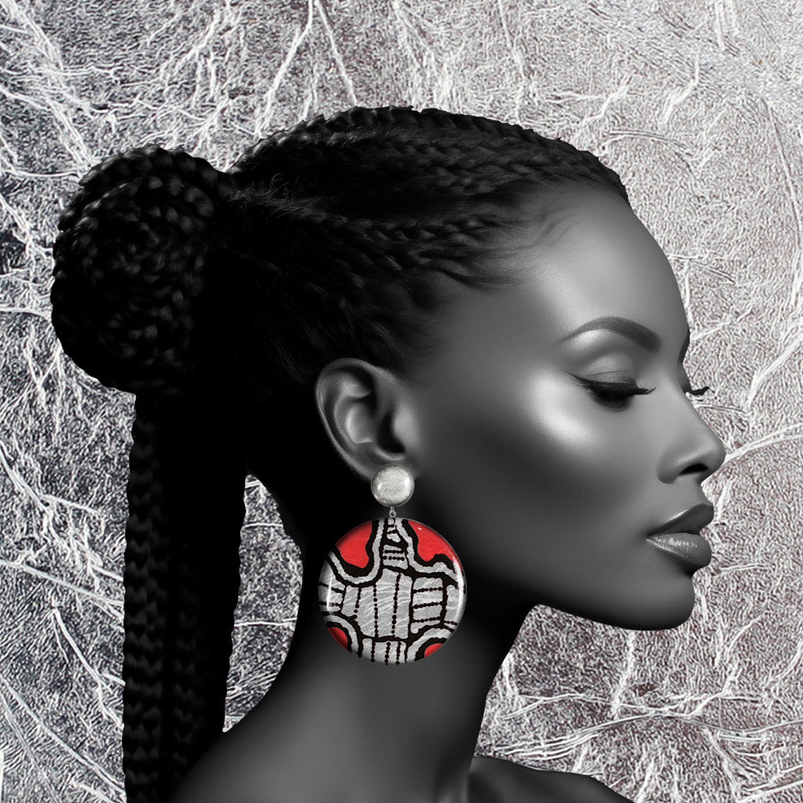 AMELIA CIRCLE LARGE STATEMENT EARRINGS - ST041