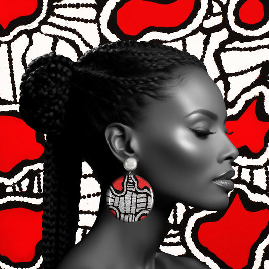 AMELIA CIRCLE LARGE STATEMENT EARRINGS - ST041