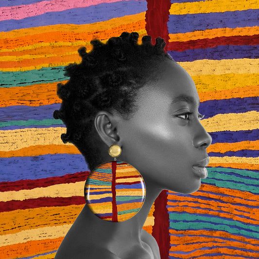 JUDY DOUBLE DISC X LARGE STATEMENT EARRINGS - ST043