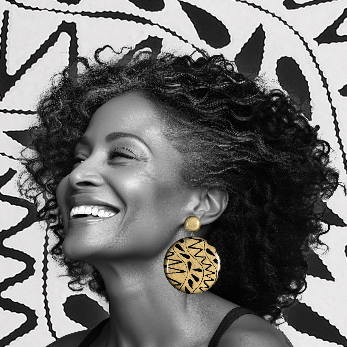 URSULA DOUBLE DISC LARGE STATEMENT EARRINGS - ST040