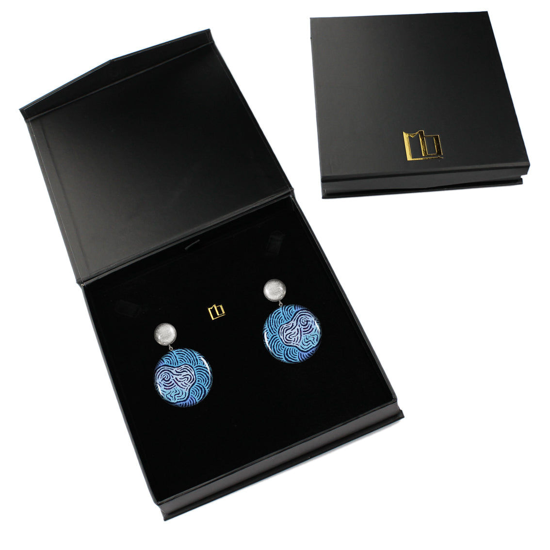 KIRSTY DOUBLE DISC MEDIUM STATEMENT EARRINGS - ST037