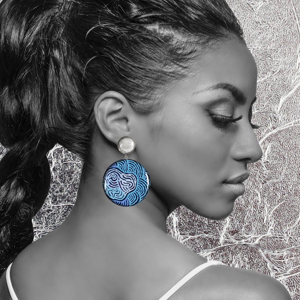 KIRSTY DOUBLE DISC MEDIUM STATEMENT EARRINGS - ST037