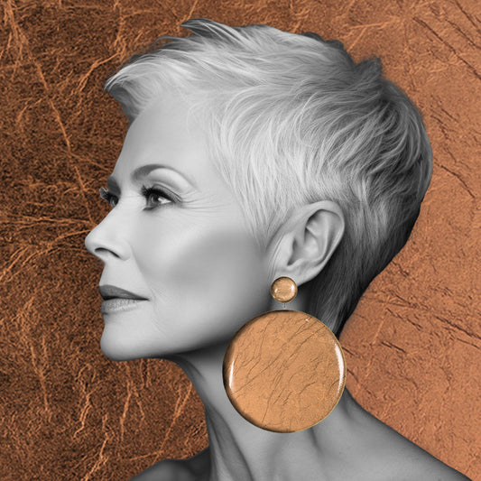 ASTRE DOUBLE DISC X LARGE STATEMENT EARRINGS - ST044