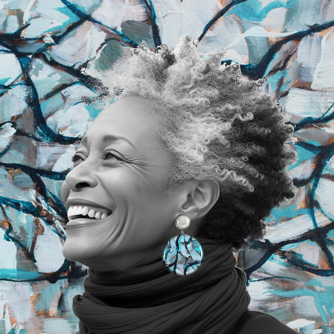 ENTREMELES DOUBLE DISC MEDIUM STATEMENT EARRINGS - ST038