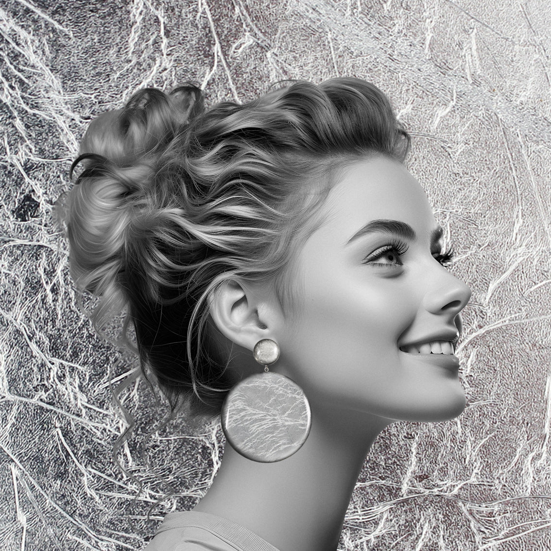 ASTRE DOUBLE DISC LARGE STATEMENT EARRINGS - ST042