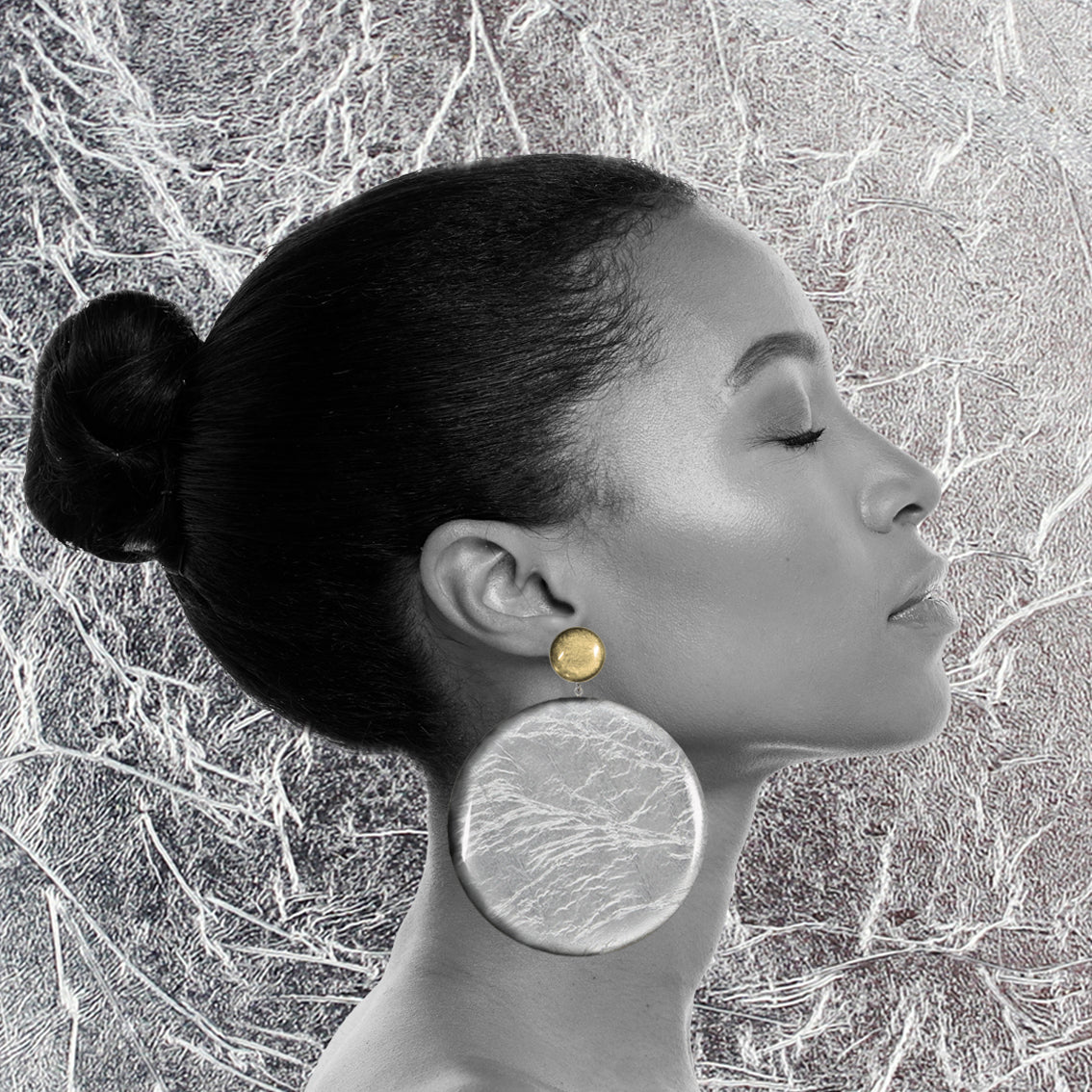 ASTRE DOUBLE DISC X LARGE STATEMENT EARRINGS - ST044