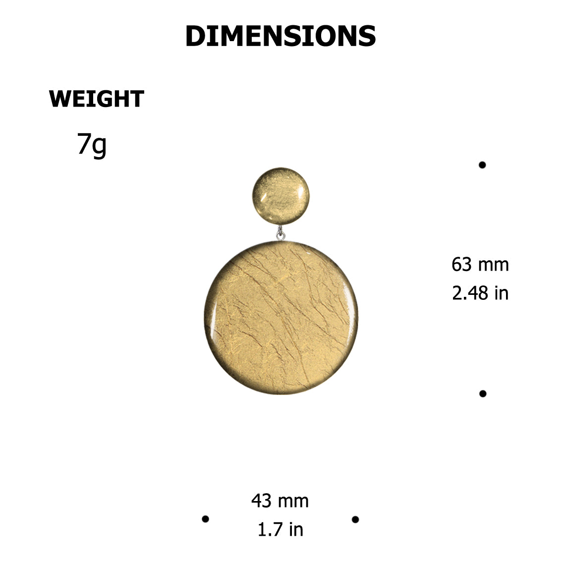 ASTRE DOUBLE DISC MEDIUM STATEMENT EARRINGS - ST039