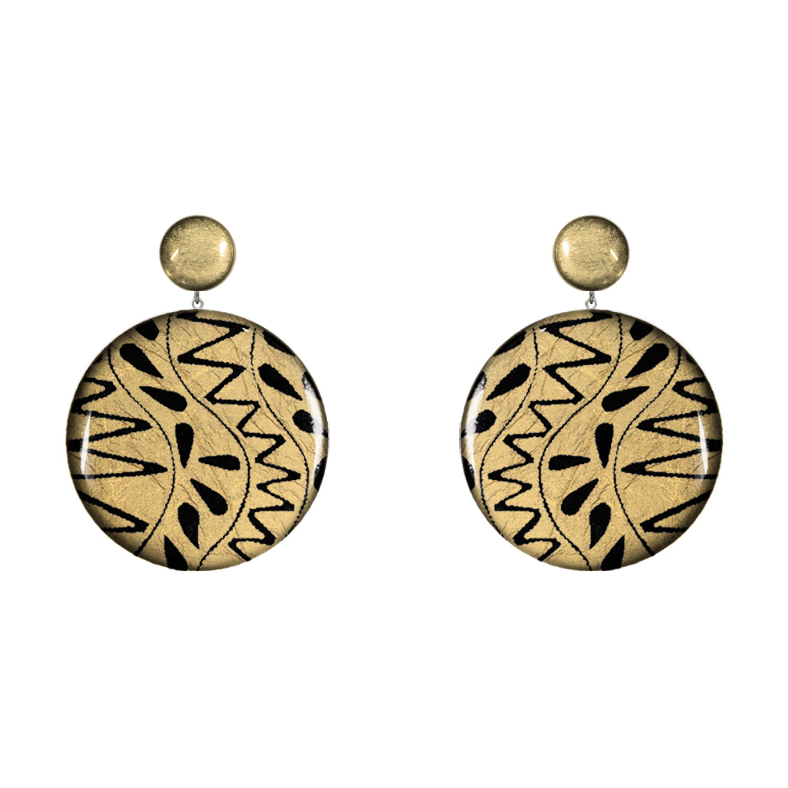 URSULA DOUBLE DISC LARGE STATEMENT EARRINGS - ST040