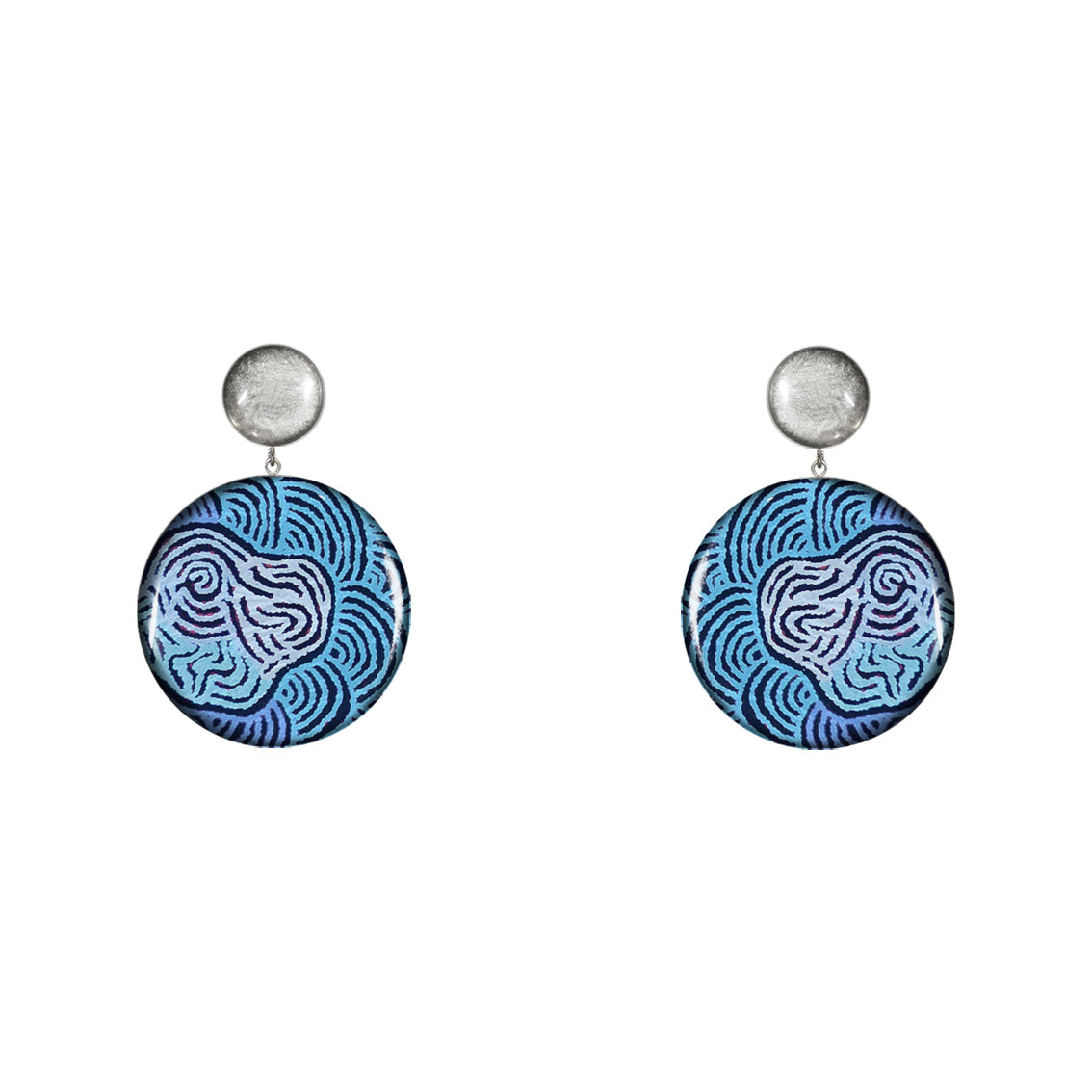 KIRSTY DOUBLE DISC MEDIUM STATEMENT EARRINGS - ST037