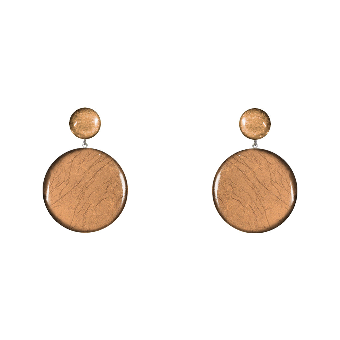 ASTRE DOUBLE DISC MEDIUM STATEMENT EARRINGS - ST039