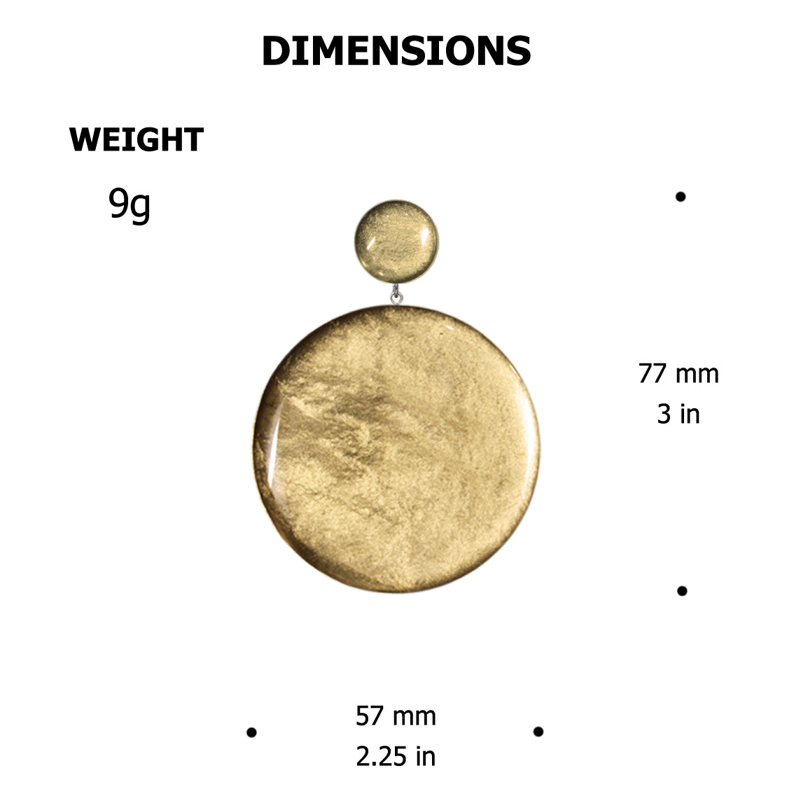 URSULA DOUBLE DISC LARGE STATEMENT EARRINGS - ST040