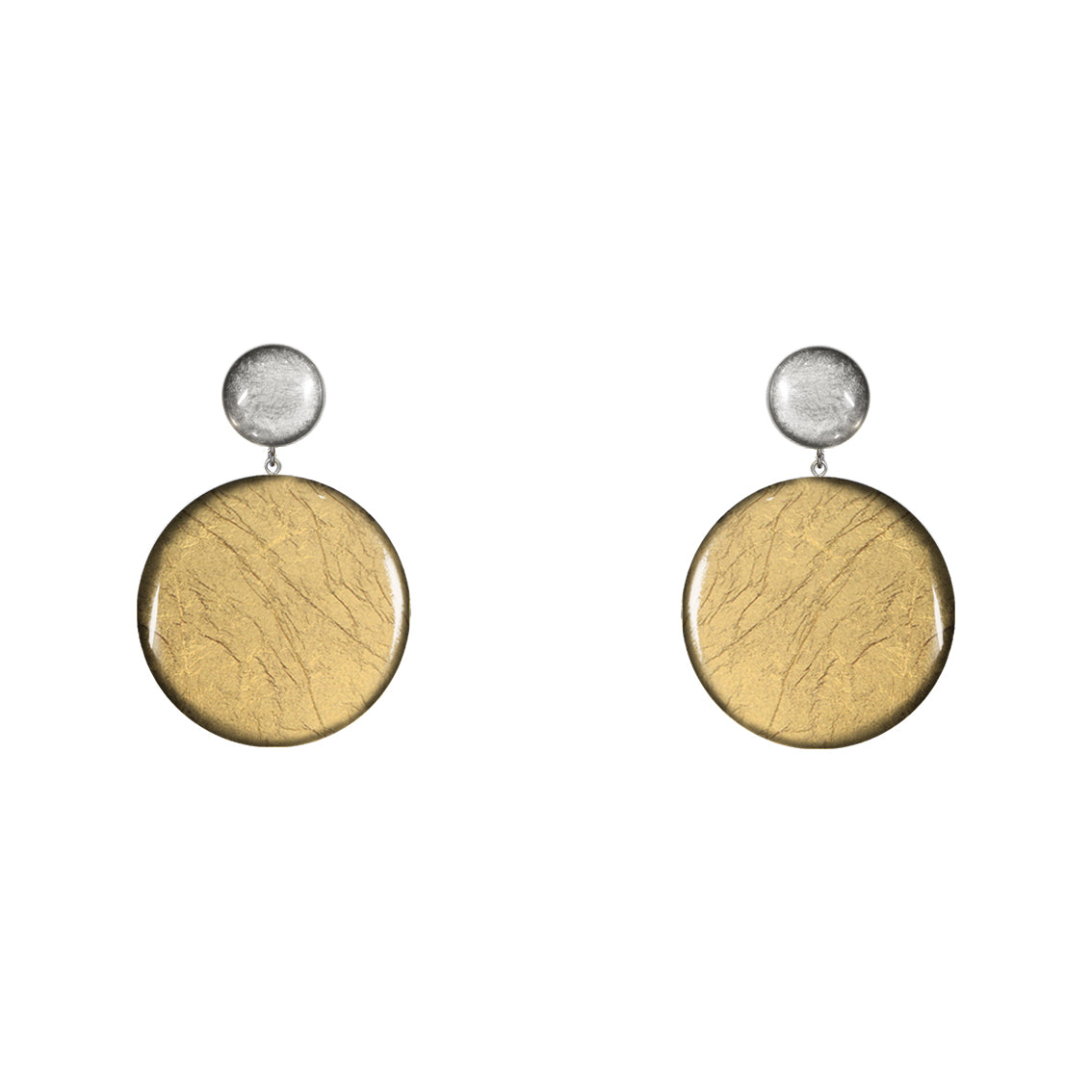 ASTRE DOUBLE DISC MEDIUM STATEMENT EARRINGS - ST039