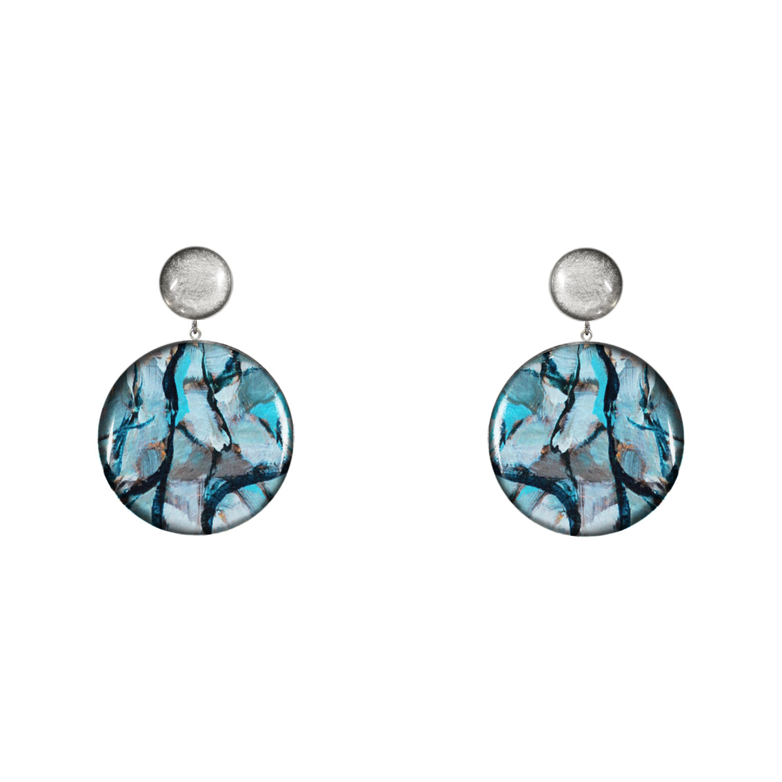 ENTREMELES DOUBLE DISC MEDIUM STATEMENT EARRINGS - ST038