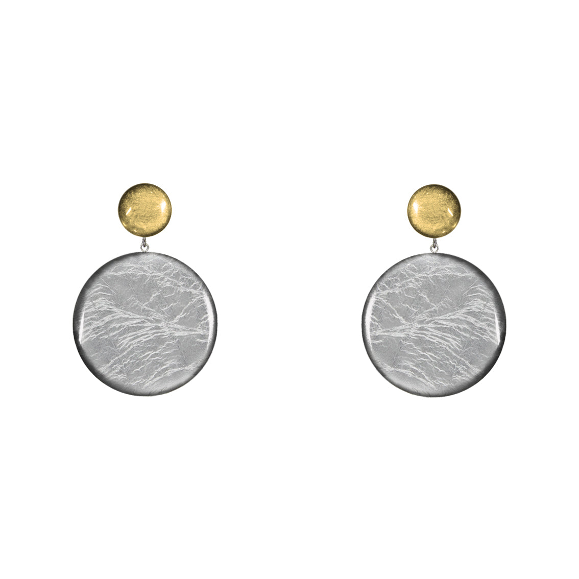 ASTRE DOUBLE DISC MEDIUM STATEMENT EARRINGS - ST039