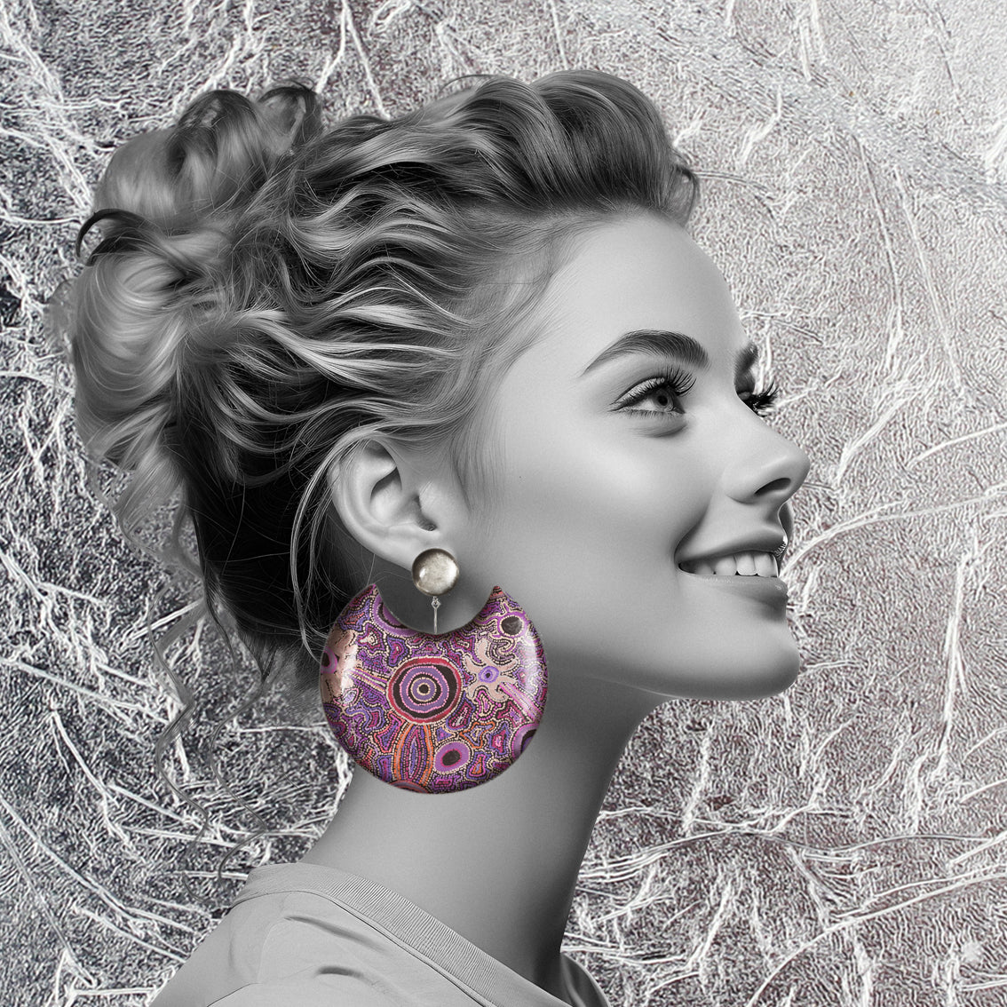 JOY MOON ECLIPSE X LARGE STATEMENT EARRINGS - ST011