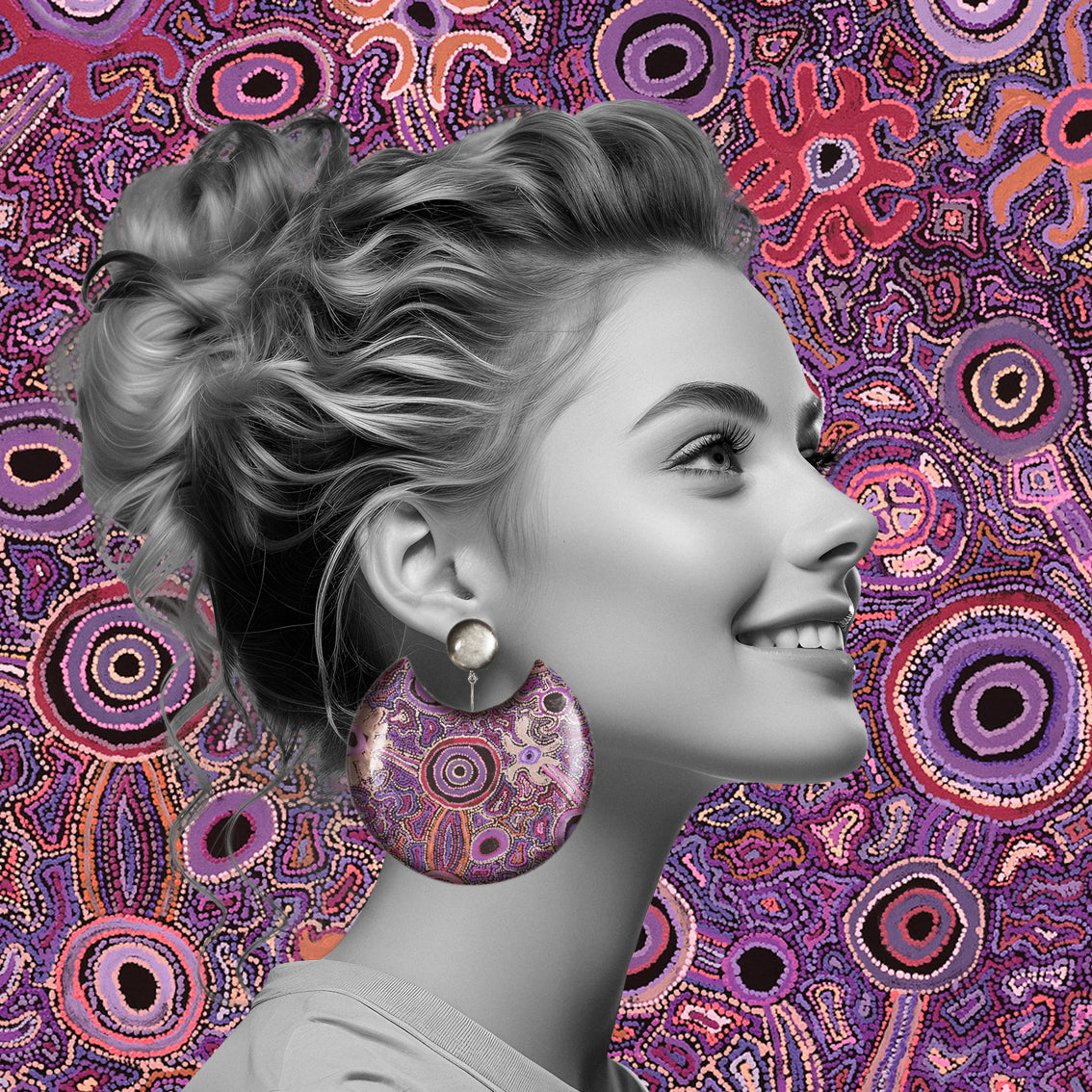 JOY MOON ECLIPSE X LARGE STATEMENT EARRINGS - ST011