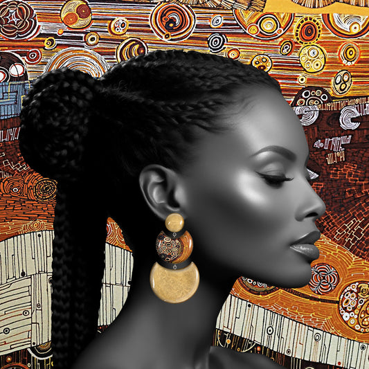 KERRY MOON ECLIPSE 3 LEVELS STATEMENT EARRINGS - ST013