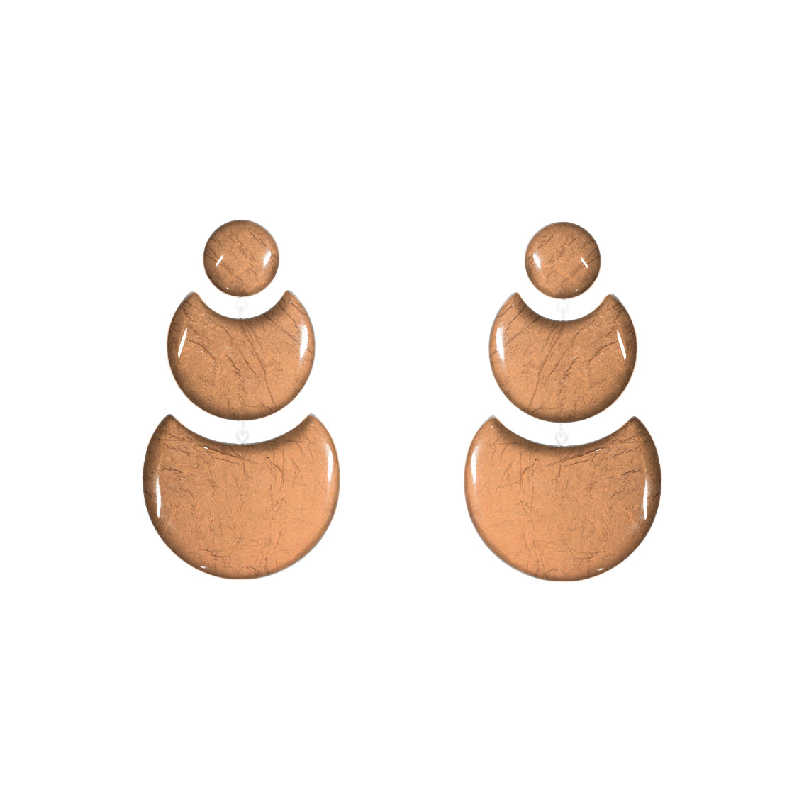 MOON ECLIPSE 3 LEVELS STATEMENT EARRINGS - ST014