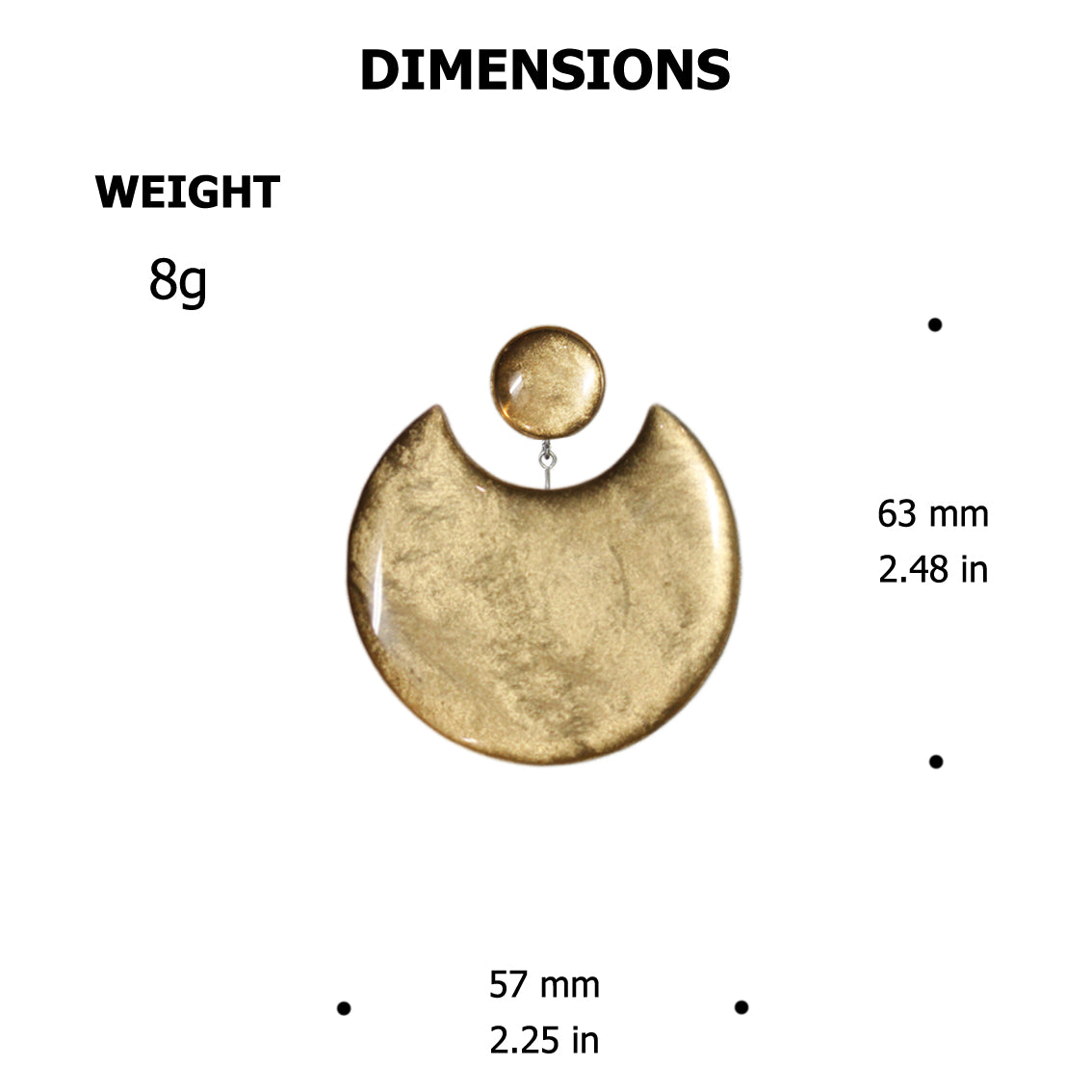 KALEIDOSCOPE MOON ECLIPSE LARGE STATEMENT EARRINGS - ST009