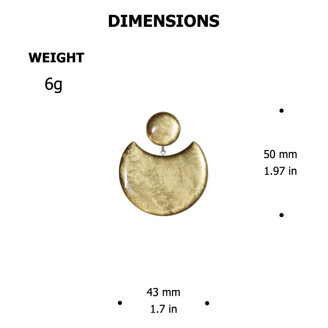 AMELIA MOON ECLIPSE MEDIUM STATEMENT EARRINGS - ST007