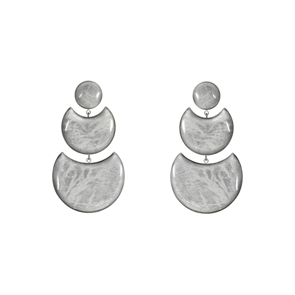 MOON ECLIPSE 3 LEVELS STATEMENT EARRINGS - ST014