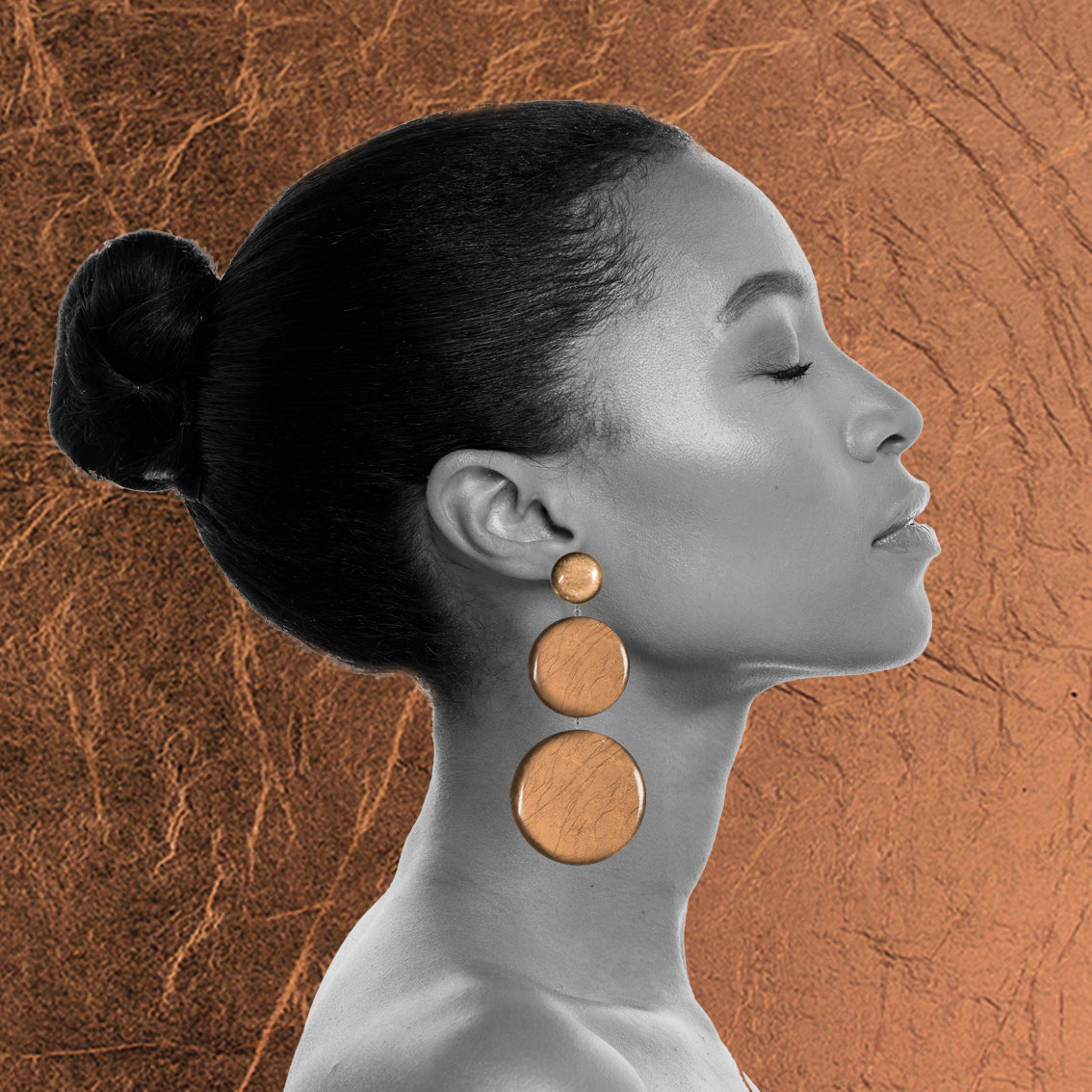 ASTRE TRIPLE DISC STATEMENT EARRINGS - ST047