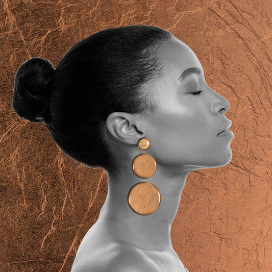 ASTRE TRIPLE DISC STATEMENT EARRINGS - ST047